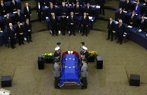 مراسم بزرگداشت هلموت کهل در پارلمان اروپا