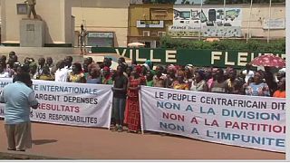Central Africans took to the streets of Bangui to protest the deadly violence in country