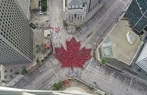 Watch: City’s human maple leaf to mark Canada’s 150th birthday