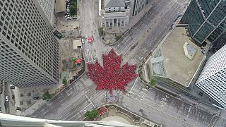 Watch: City’s human maple leaf to mark Canada’s 150th birthday