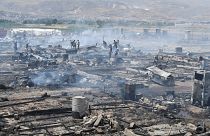 Un incendio arrasa un campo de refugiados en el Líbano