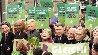 Ezrek tüntettek a jövő heti G20-csúcs helyszínén