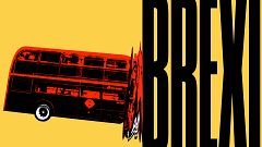 Illustration of a double-decker bus crashing into BREXIT in large letters.