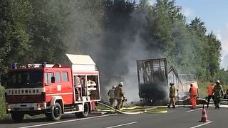 Germania: bus turistico contro un camion, prende fuoco, 18 persone ''disperse''