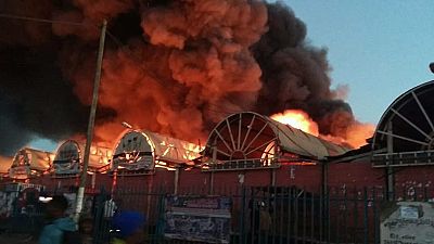 Image result for Fire Outbreak Causes Stampede in Jos