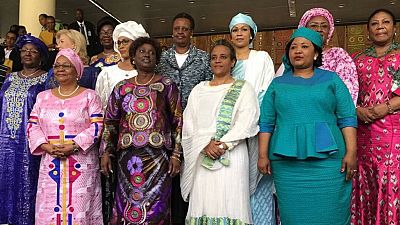 [Photos] African first ladies meet at A.U. summit, Ethiopia's Tesfaye elected president