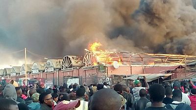 Zambia president warns economic saboteurs after market fire incident