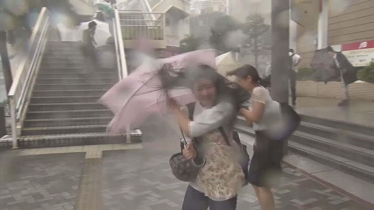Landslides and flooding feared as Typhoon Nanmadol hits Japan