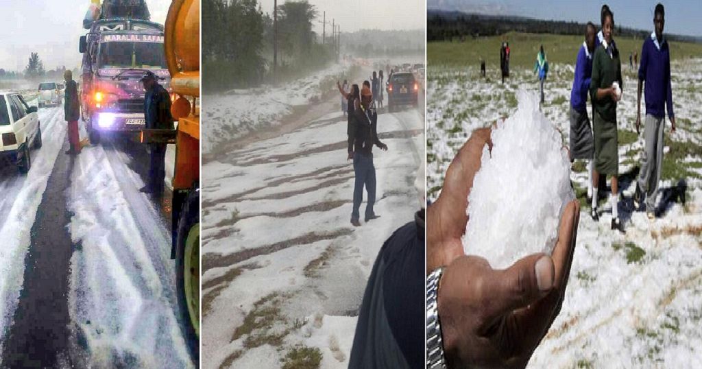 Kenya enjoys rare snowy feel, but meteo agency says it was hail storm