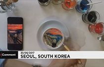 South Korean barista takes coffee art to a new level