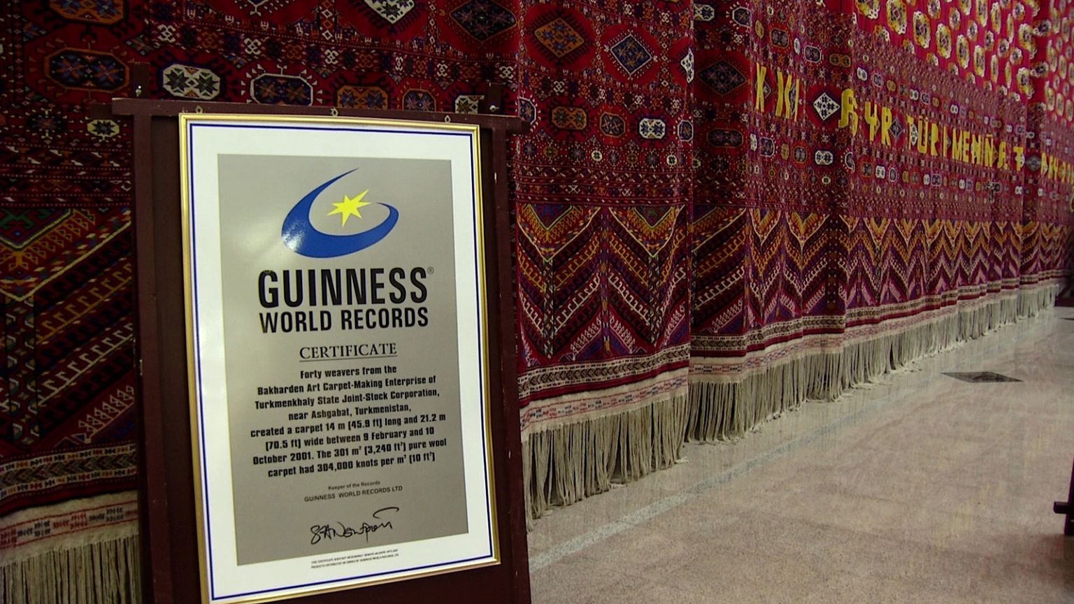 Ad Ashgabat un museo da Guinnes dei primati