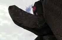 Norwegians help re-erect penis-shaped rock formation