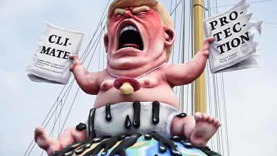 Hamburg: Greenpeace-Protest gegen Trump