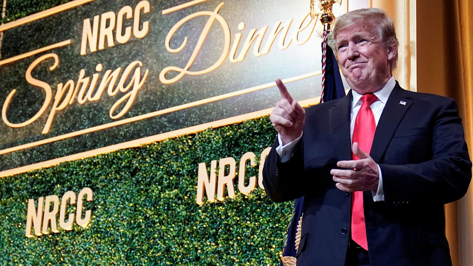 Image: U.S. President Trump speaks at the National Republican Congressional