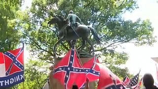 Ku Klux Klan rally swamped in Charlottesville