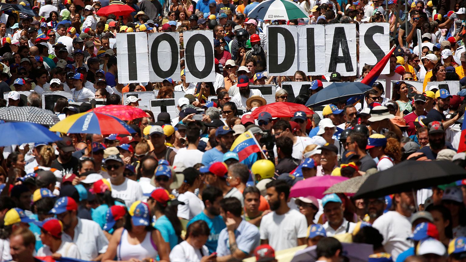 Venezuela opposition marks 100 days of protests
