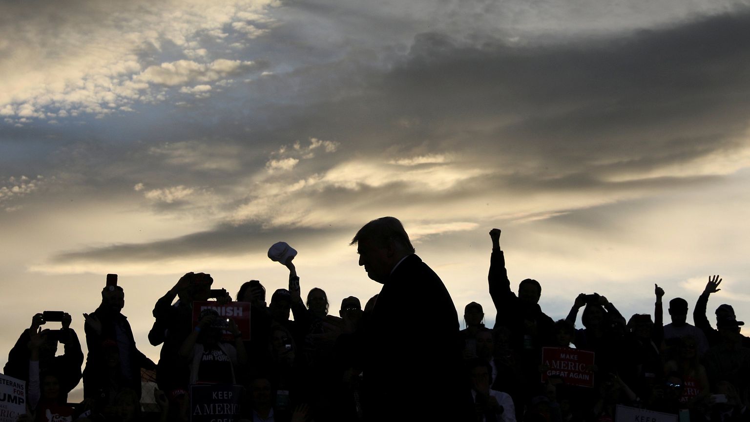 Image: U.S. President Trump rallies with supporters at Missoula Internation