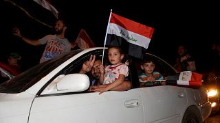 شادی مردم در بغداد پس از آزاد شدن موصل