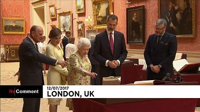 Spain's King Felipe and Queen Letizia join British royals