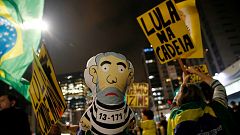 Alegria e indignação depois da condenação de Lula da Silva