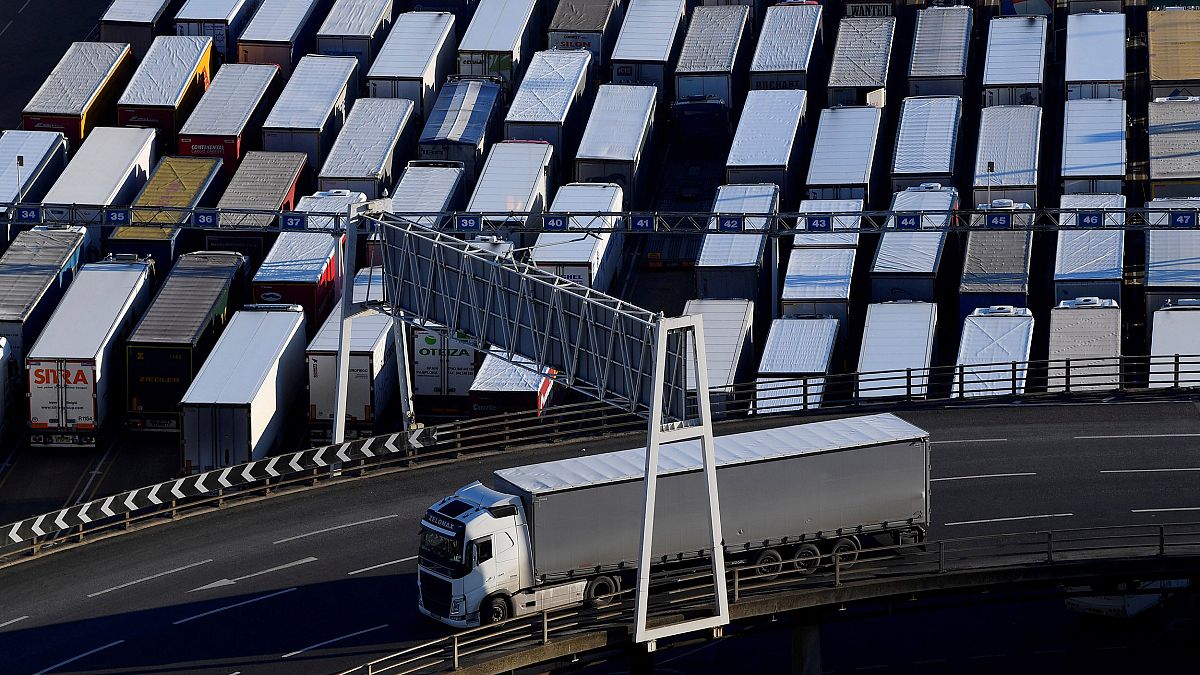 Image: Trucks at the Port of Dover