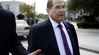 Image: JHouse Judiciary Committee Chair Jerrold Nadler speaks with a report