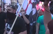 تظاهرات ملی گرایان گرجستان علیه مالکان ایرانی و عربی کلوپ‌ها