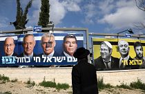Image: Election campaign posters in Jerusalem