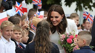 Britain's young royals begin Poland and Germany tour