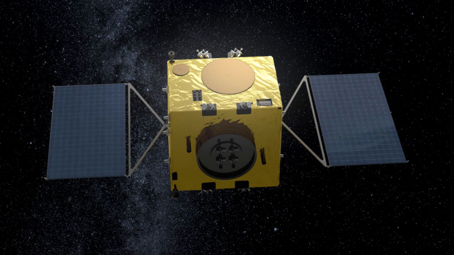 Image: An artist's impression of the European Space Agency's Hera spacecraf