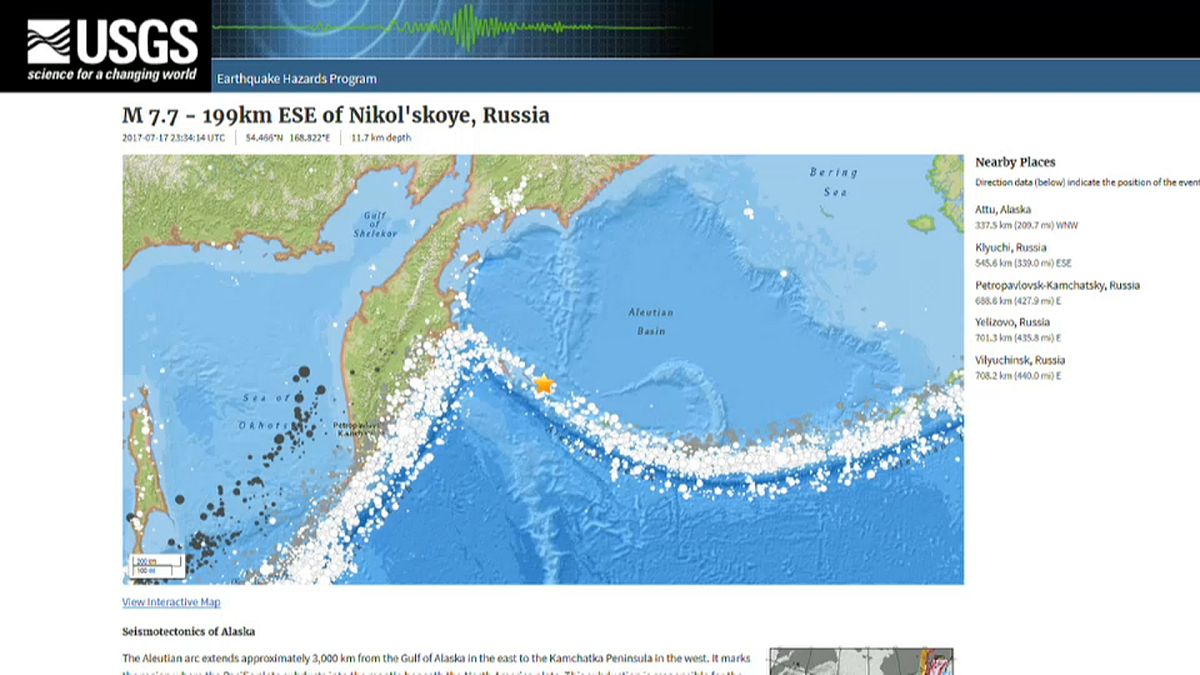 Rusya'nın doğu kıyısı açıklarında deprem