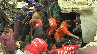 At least two dead in Karachi building collapse