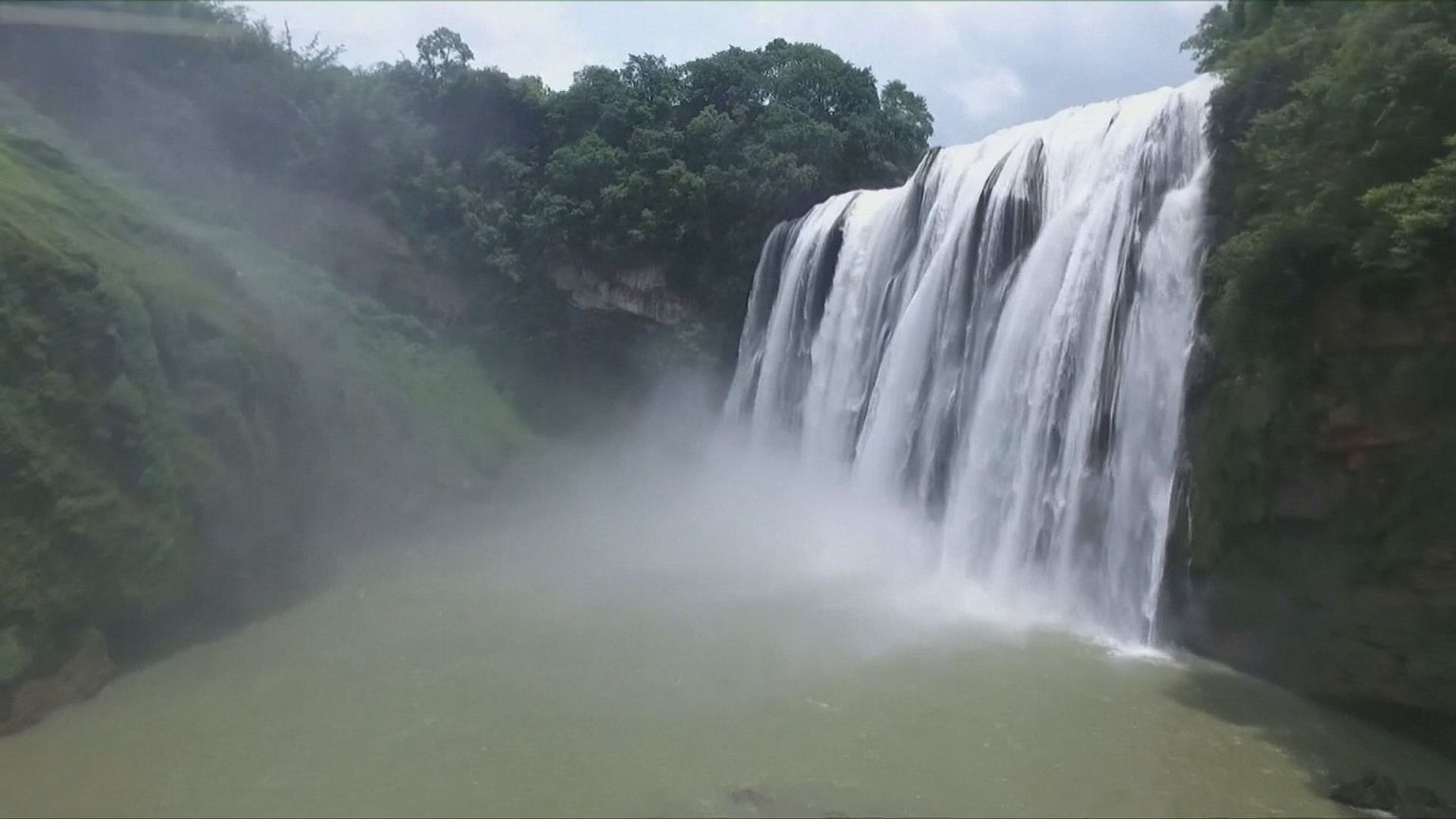 Touristenattraktion: Huanguoshu Wasserfall in China