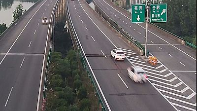 Car smash on China highway