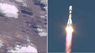 Impactantes imágenes del lanzamiento del cohete Soyuz