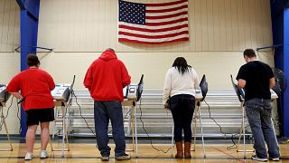 Image: Voters cast their votes during the U.S. presidential election in Ohi