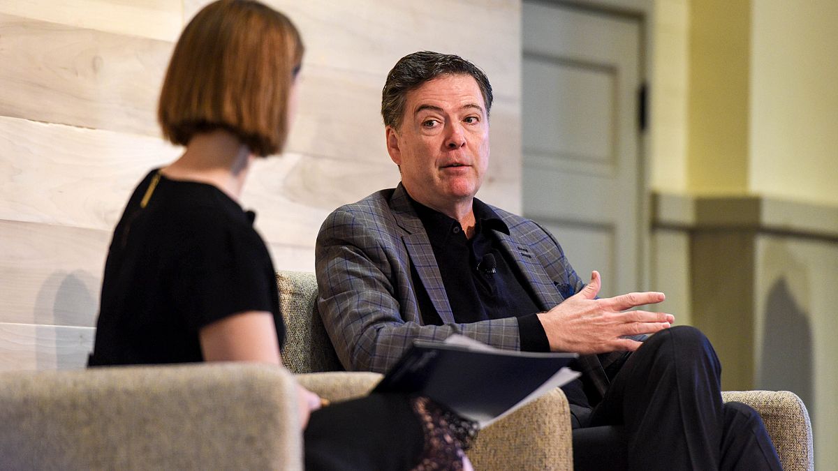 Image: James Comey attends the Hewlett Foundation's Verify Conference.