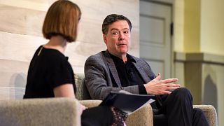 Image: James Comey attends the Hewlett Foundation's Verify Conference.