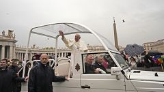 Image: Pope Francis in St. Peter's Square at the Vatican