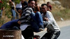 Un palestino herido en enfrentamientos con tropas israelíes