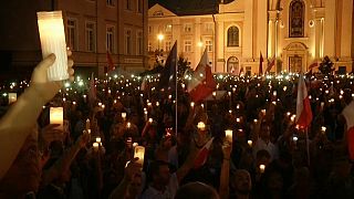 Vigilia en Varsovia contra la reforma judicial impulsada por el Ejecutivo nacionalista