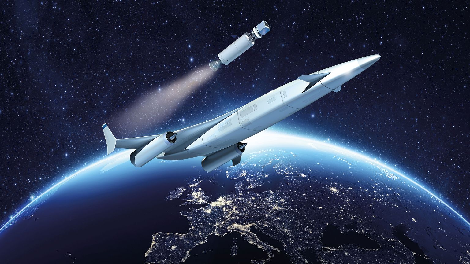 Image: An artists rendering of a Reaction Engines flight to space.
