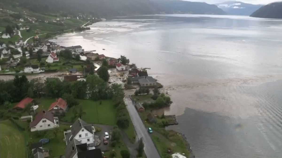 فيضانات جارفة في النرويج بسبب الأمطار الغزيرة