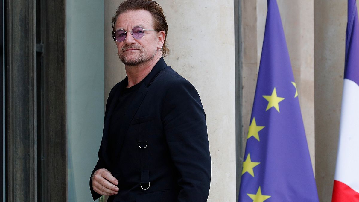 Bono reçu à l'Elysée