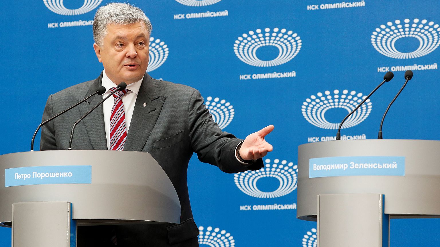 Image: Ukraine's President and candidate in the presidential election next 