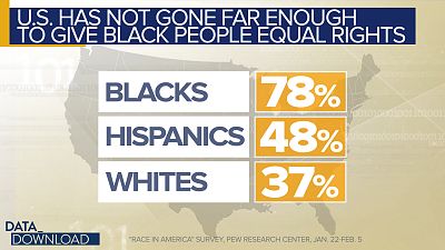 The Pew survey looked at attitudes around issues of racial equality in America and found some very different views among white, black, Hispanic and Asian Americans.