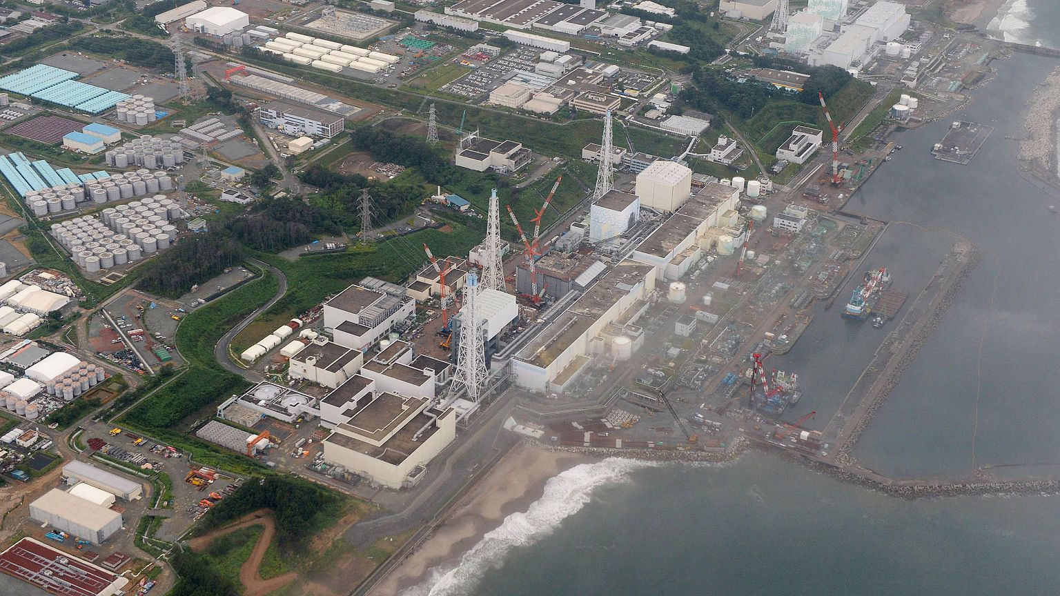 Image: The Fukushima Dai-ichi nuclear plant at Okuma in Fukushima prefectur