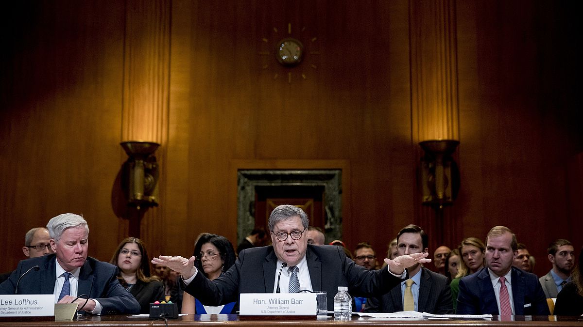 Image: Attorney General William Barr appears before a Senate Appropriations