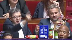 Ungewöhnlicher Protest: Mélenchon spielt "Kaufladen" im Parlament