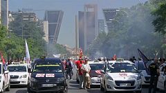 Huelga de taxistas en Madrid y Barcelona